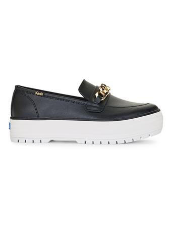 KEDS - Women's Triple Decker Loafer BLACK/GOLD