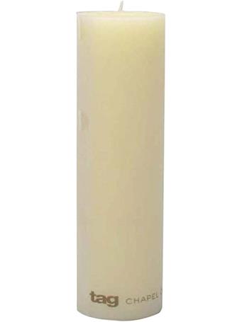 TAG - Unscented Long Burning Pillar Candle IVORY