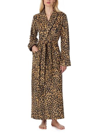 RALPH LAUREN - Long Shawl Collar Robe LEOPARD