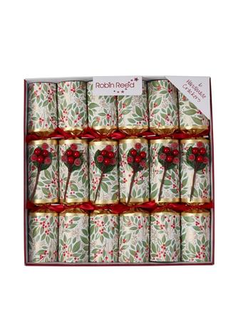 ROBIN REED - Christmas Crackers - Winter Berry - Box of 6 WHITE