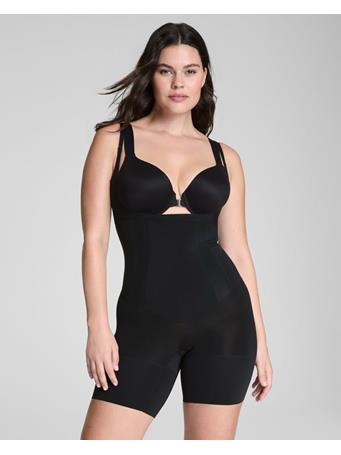 SPANX - Open-Bust Mid-Thigh Bodysuit BLACK