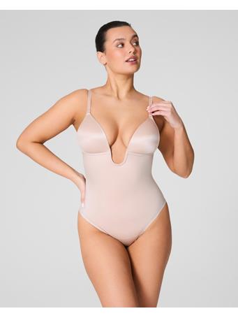 SPANX - Plunge Low-Back Thong Bodysuit CHAMPAGNE
