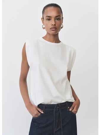 MANGO - Short-sleeved Cotton T-shirt WHITE