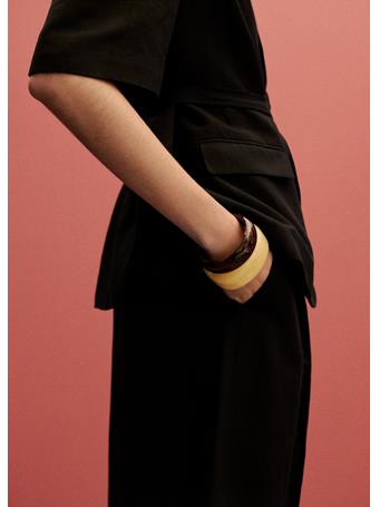 MANGO - Linen-blend Suit Bermuda Shorts BLACK