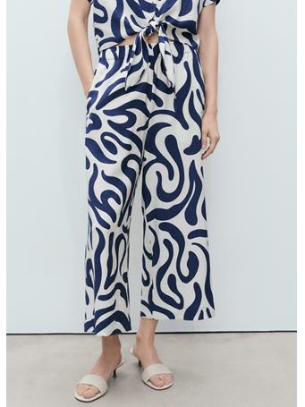 MANGO - Printed Culotte Pants NATURAL WHITE