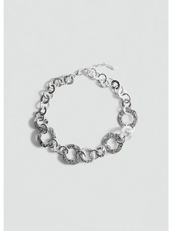 MANGO - Combined Metal-hoop Necklace LT PASTEL GREY