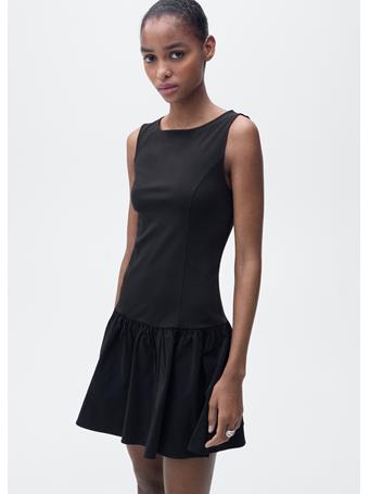 MANGO - Short Combined Dress BLACK