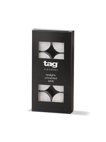 TAG TRADE ASSOCIATES - Color Studio Tealight Candles - Set Of 8 WHITE