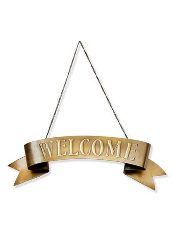 TAG TRADE ASSOCIATES - Welcome Hanging Door Sign GOLD