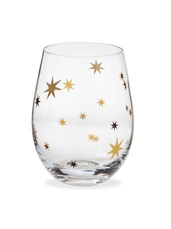 TAG TRADE ASSOCIATES - Starlight Stemless Wine Glass CLEAR/GOLD