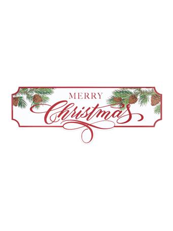MELROSE INTERNATIONAL - Merry Christmas Plaque WHITE