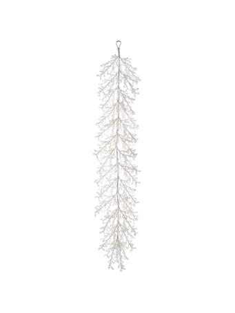 ALL STATE FLORAL - 5" Iced Artificial Twig Garland WHITE