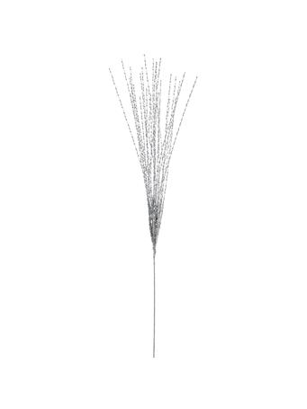 ALL STATE FLORAL - 32" Glittered Tinsel Artificial Stem SILVER