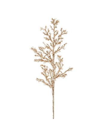 ALL STATE FLORAL - Spray Beaded Gold Glittered WHITE
