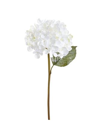 ALL STATE FLORAL - 23" Glittered Artificial Hydrangea Flower Stem WHITE