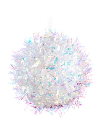 ALL STATE FLORAL - 6" Tinsel Ball Ornament - Iridescent IRIDESCENT