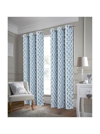 RAMALLAH TRADING CO - Justice Geometric Privacy Window Curtain Panel BLUE