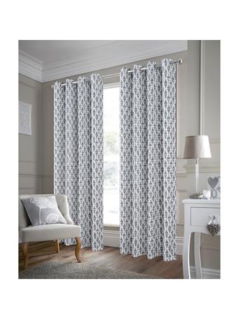 RAMALLAH TRADING CO - Justice Geometric Privacy Window Curtain Panel GREY
