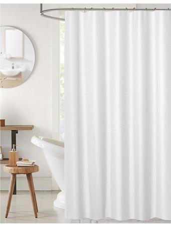 RAMALLAH TRADING CO - Bliss Waffle Shower Curtain WHITE