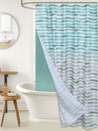 RAMALLAH TRADING CO - Elliot Shower Curtain with Liner AQUA