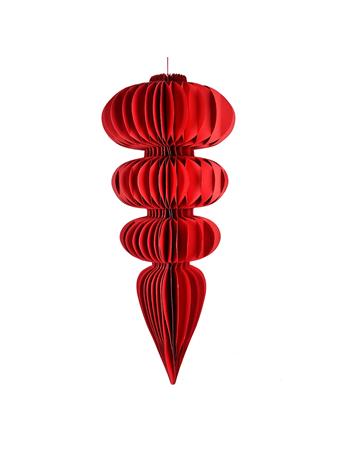 DIAMOND STAR GLASS - Xmas Accessories - 6 Pieces RED