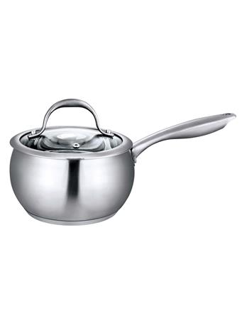 AMERICAN DREAM HOME GOODS - 2.2-Quart Stainless Steel Sauce Pan with Glass Lid STAINLESS STEEL