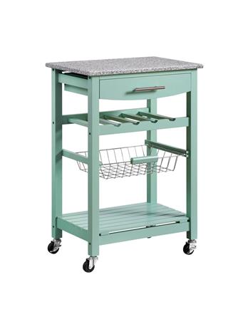 LINON HOME PRODUCTS - Zoey Kitchen Cart GREEN