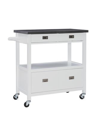 LINON HOME PRODUCTS - Sydney Kitchen Cart WHITE