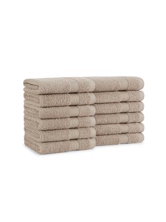 ARKWRIGHT HOME - Host & Home - Bath Collection Washcloth Set - Set of 12 BEIGE