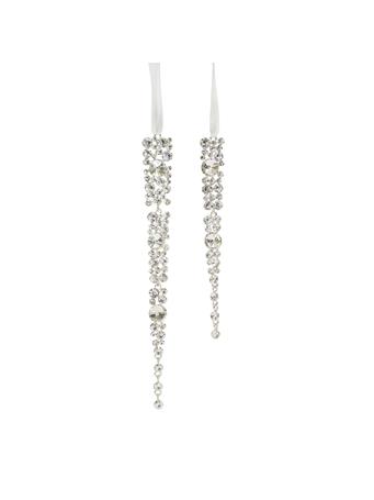 MELROSE INTERNATIONAL - Jewel Icicle Ornaments - Set of 2 SILVER
