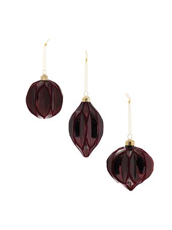 MELROSE INTERNATIONAL - Ornament - Assorted BURGUNDY