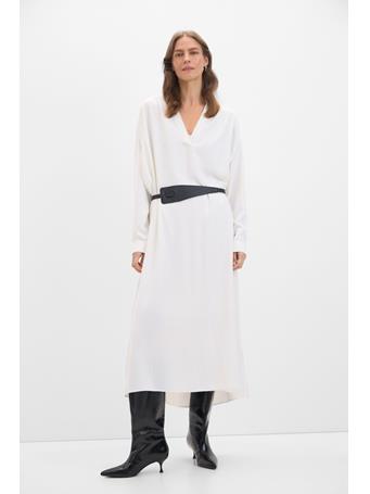 TENDAM - Dress With Belt WHITE