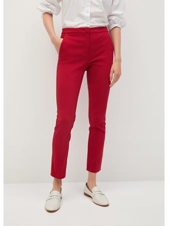 MANGO - Cola Crop Skinny Trousers BRIGHT RED