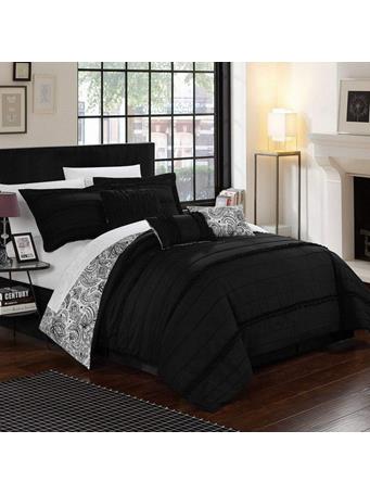 LINTEX - Oversized Reversible Comforter Set BLACK
