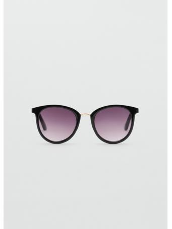 MANGO - Metal Bridge Sunglasses BLACK
