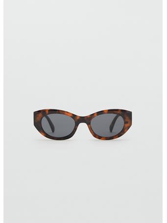 MANGO - Resin Frame Sunglasses DARK BROWN