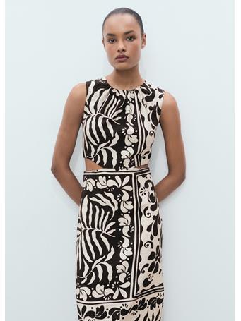 MANGO - Midi-dress With Cut-out BLACK