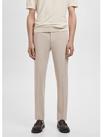 MANGO - Stretch Fabric Super Slim-fit Suit Trousers BEIGE