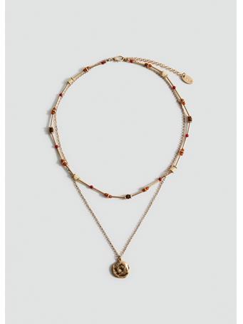 MANGO - Combined Double-pendant Necklace GOLD