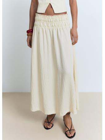 MANGO - Long Gathered Panel Skirt LIGHT BEIGE