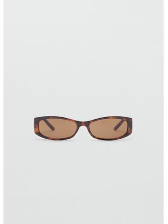 MANGO - Rectangular-frame Sunglasses DARK BROWN