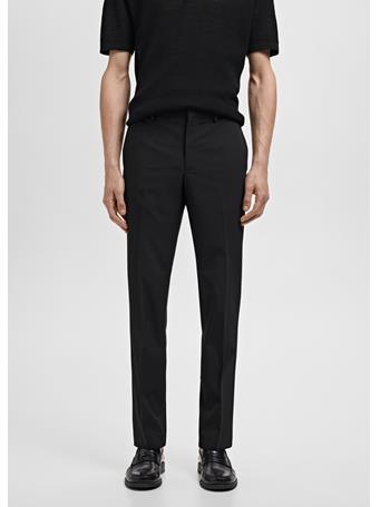 MANGO - Stretch Fabric Super Slim-fit Suit Trousers BLACK