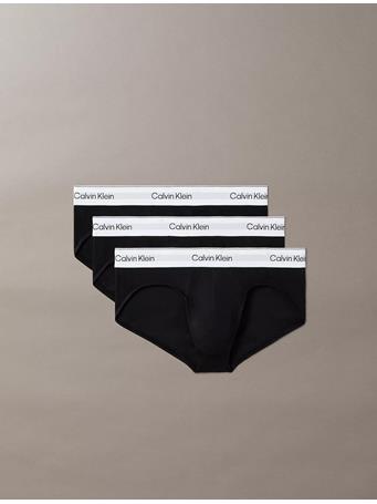 CALVIN KLEIN - Icon Cotton Stretch 3-Pack Hip Brief 001 BLACK