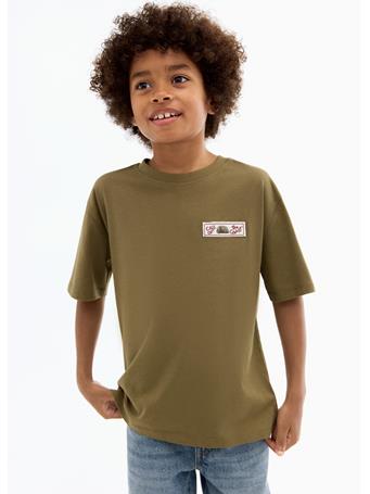 MANGO - Short-sleeved Printed T-shirt DARK GREEN