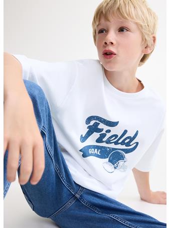 MANGO - Short-sleeved Printed T-shirt WHITE