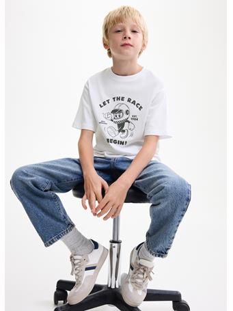 MANGO - Short-sleeved Printed T-shirt WHITE