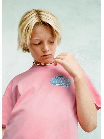 MANGO - Printed Cotton-blend T-shirt BRIGHT PINK