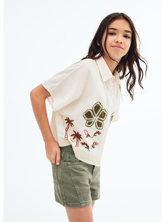 MANGO - Shorts With Stitching Detail BEIGE