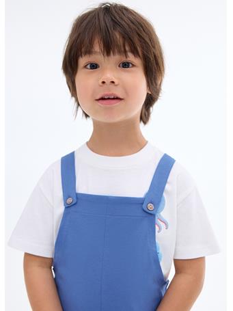 MANGO - Knitted Short Dungarees BLUE