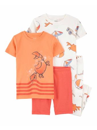 CARTERS - 4-Piece Crab Printed Pyjamas Set CORAL